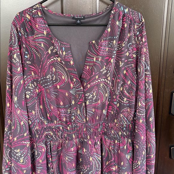 Like New Torrid Smocked Waist Ruffled Skirt Dress Size 2X - Picture 6 of 16